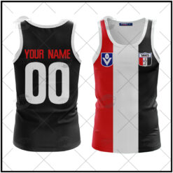 St Kilda Saints Custom Name Number Vintage Guernsey Tank Top