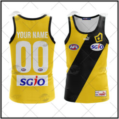 West Coast Eagles Custom Name Number 2007 Heritage Vintage Guernsey Tank Top