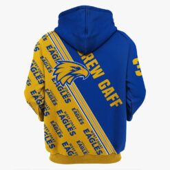 West Coast Eagles Custom Name Number Andrew Gaff #3 Limited Edition Pullover Hoodie