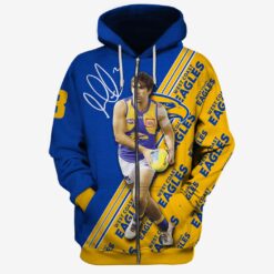 West Coast Eagles Custom Name Number Andrew Gaff #3 Limited Edition Zip Up Hoodie