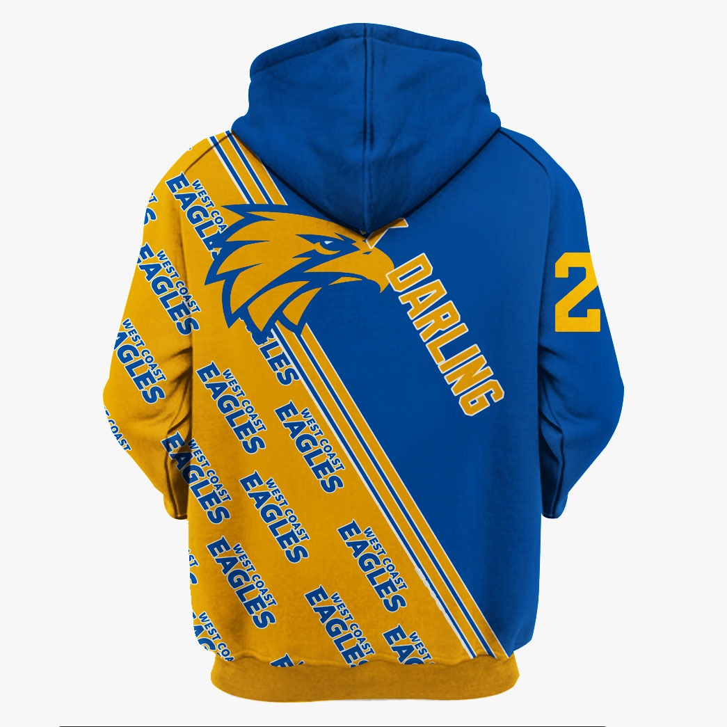 West Coast Eagles Custom Name Number Jack Darling #27 Limited Edition Zip Up Hoodie West Coast Eagles Custom Name Number Jack Darling #27 Limited Edition Zip Up Hoodie