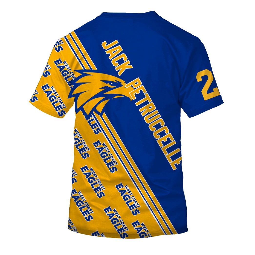 West Coast Eagles Custom Name Number Jack Petruccelle #21 Limited Edition T-Shirt West Coast Eagles Custom Name Number Jack Petruccelle #21 Limited Edition T-Shirt