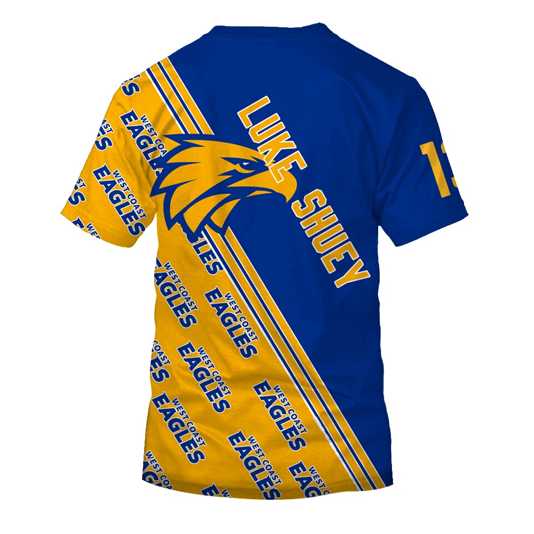West Coast Eagles Custom Name Number Luke Shuey #13 Limited Edition T-Shirt West Coast Eagles Custom Name Number Luke Shuey #13 Limited Edition T-Shirt