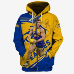 West Coast Eagles Custom Name Number Luke Shuey #13 New Edition Zip Up Hoodie