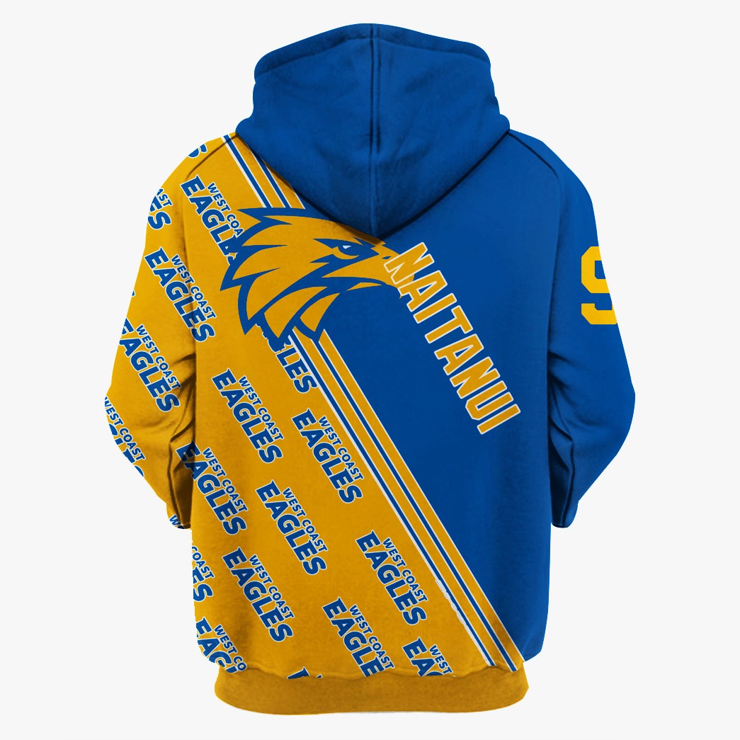 West Coast Eagles Nic Naitanui #9 Limited Edition Zip Up Hoodie West Coast Eagles Nic Naitanui #9 Limited Edition Zip Up Hoodie