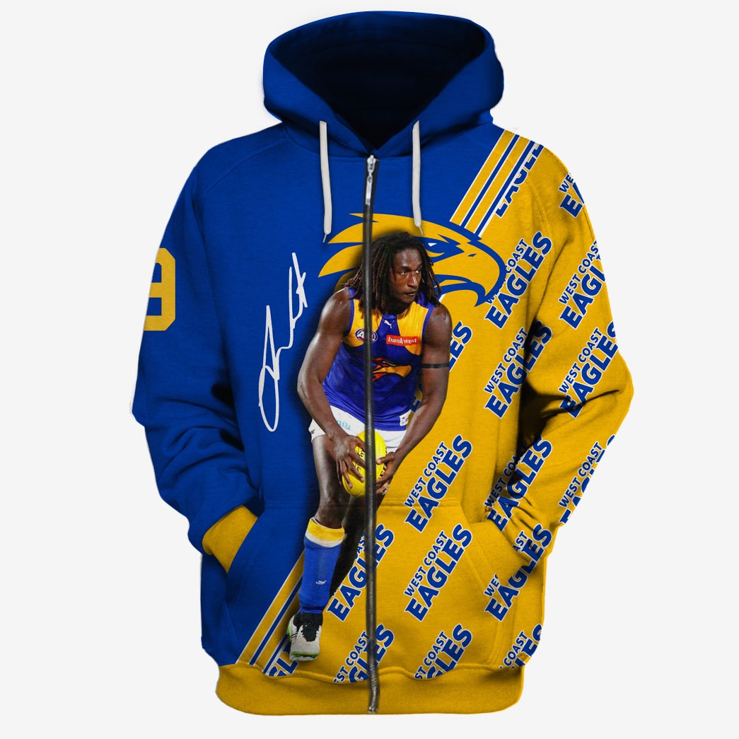 West Coast Eagles Nic Naitanui #9 Limited Edition Zip Up Hoodie West Coast Eagles Nic Naitanui #9 Limited Edition Zip Up Hoodie