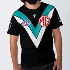 AFL Port Adelaide Custom Name Number 2026 Home Guernsey T-Shirt